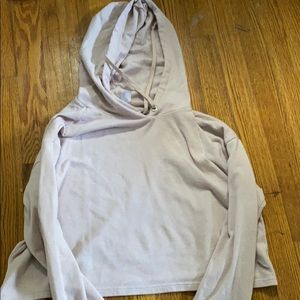 a cropped sweatshirt